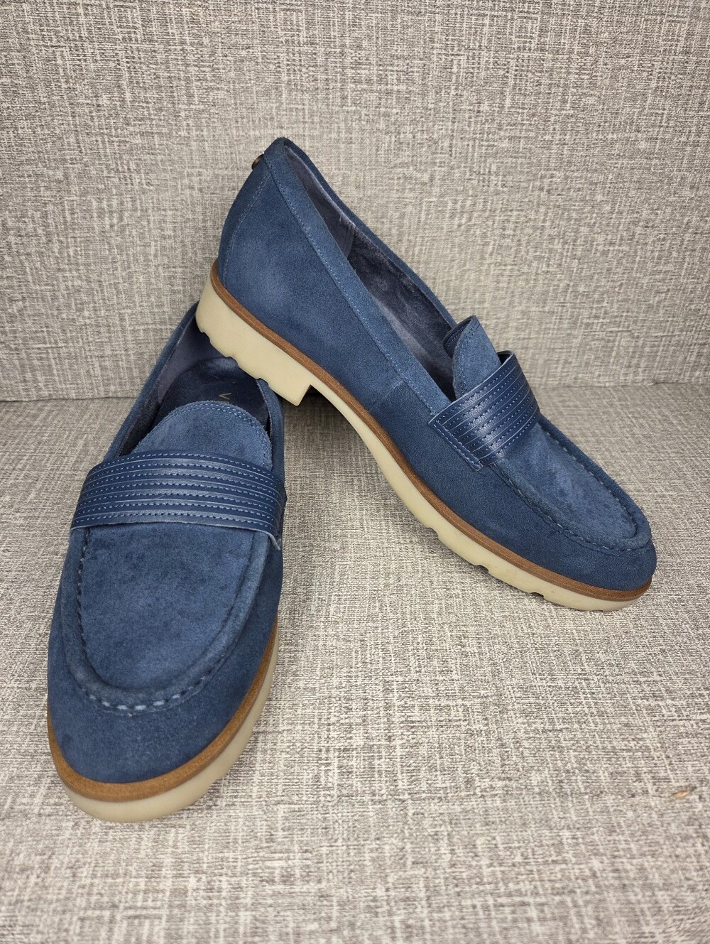 VIONIC Corinne Blue Suede Penny Loafers Flats Women's Shoes Size 12  EU43  $145